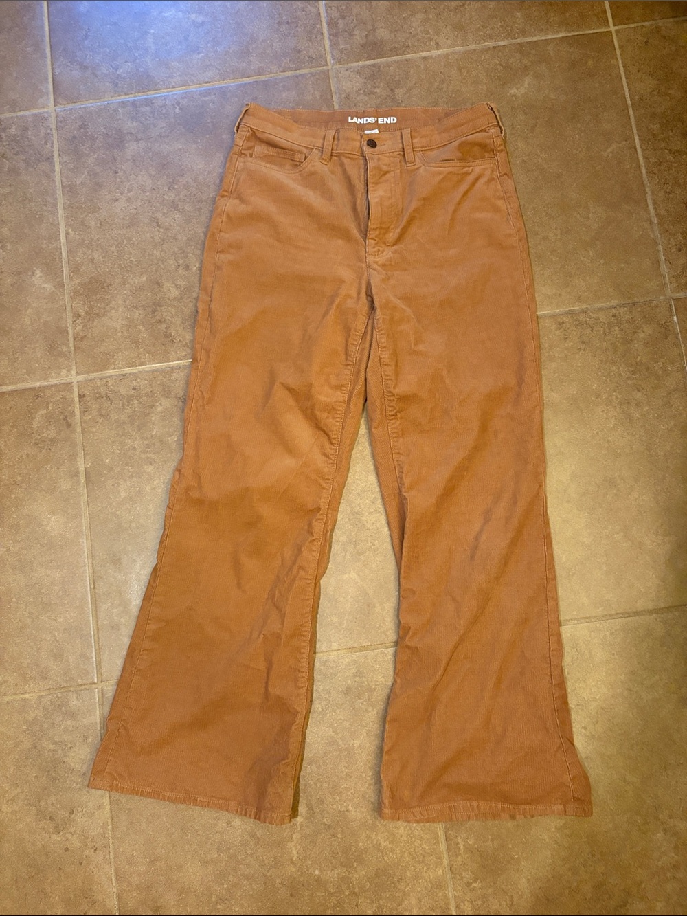Lands' End Burnt Orange Corduroy Pants